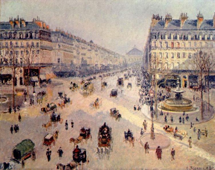 Camille Pissarro Avenue de l'Opera oil painting picture